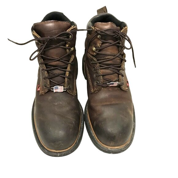 RED WING 415 DynaForce 6" ASTM Brown Leather Work Boots Mens 7/39 Made USA - Picture 2 of 10